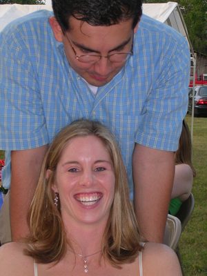 Amber and Jason at the rehearsal dinner.